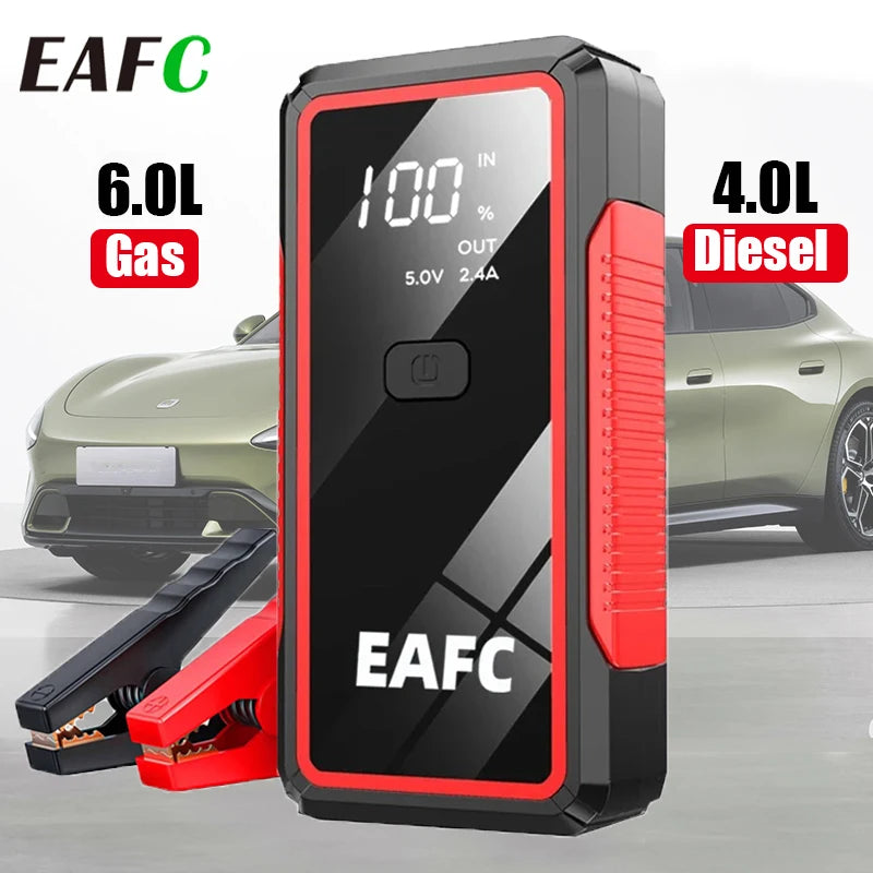 EAFC 2000A / 600A Carregador de Bateria Portátil para Carro, Auxiliar de Partida 12V para Motores a Diesel e Gasolina