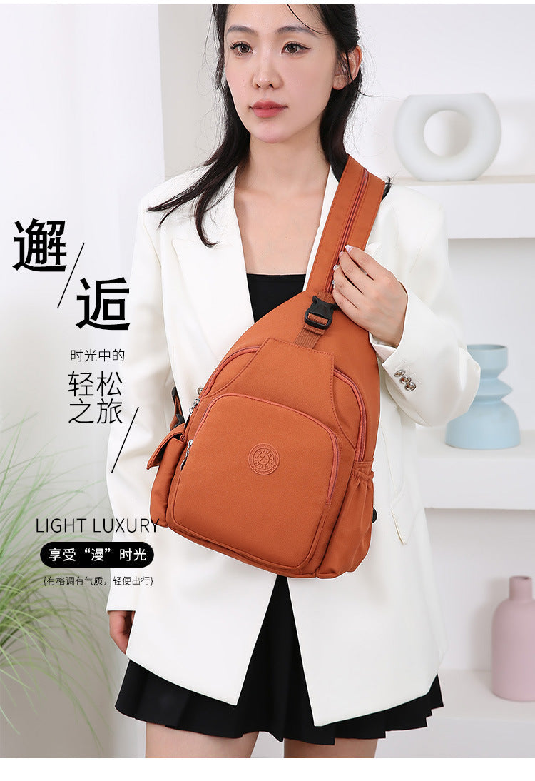 Mochila Bolsa de Peito da Moda, Tendência 2026, Nova Bolsa de Peito Feminina, Bolsa Casual Anti-respingos, Bolsa de Peito Multifuncional