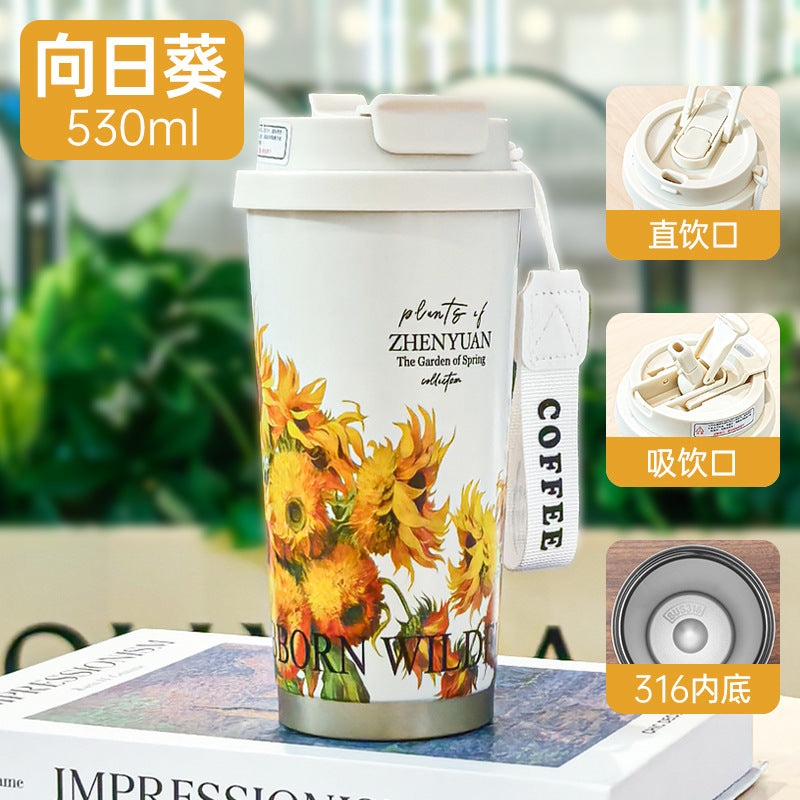 Copo térmico de aço inoxidável para o verão, ideal para água, café, carro e outras bebidas. Também pode ser usado como copo químico ou caneca para café. Perfeito para personalizar e exibir seus produtos em diversos formatos.