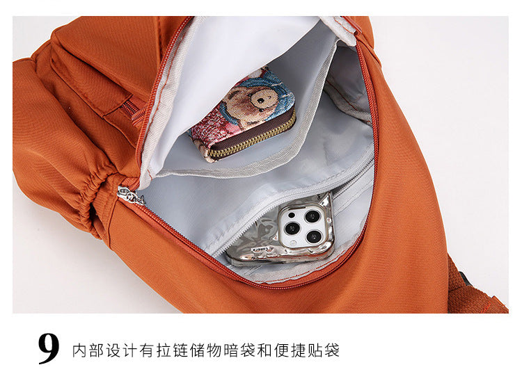 Mochila Bolsa de Peito da Moda, Tendência 2026, Nova Bolsa de Peito Feminina, Bolsa Casual Anti-respingos, Bolsa de Peito Multifuncional