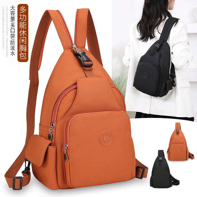 Mochila Bolsa de Peito da Moda, Tendência 2026, Nova Bolsa de Peito Feminina, Bolsa Casual Anti-respingos, Bolsa de Peito Multifuncional