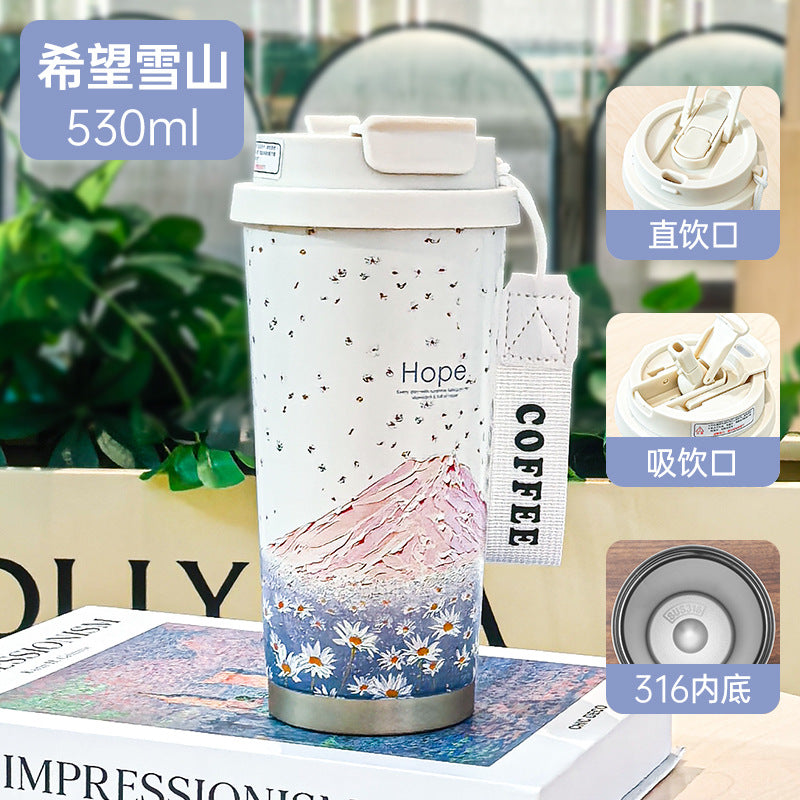 Copo térmico de aço inoxidável para o verão, ideal para água, café, carro e outras bebidas. Também pode ser usado como copo químico ou caneca para café. Perfeito para personalizar e exibir seus produtos em diversos formatos.