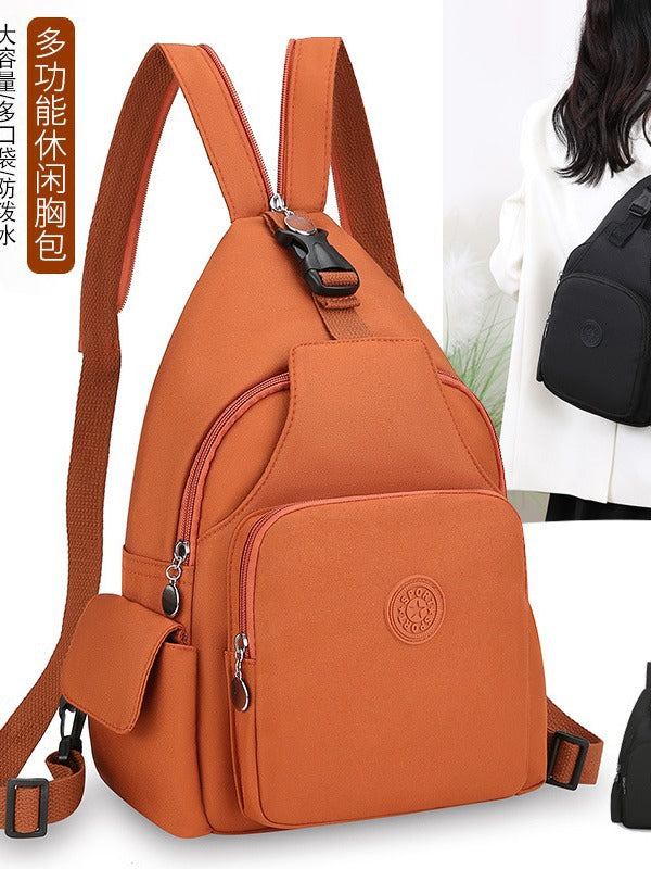 Mochila Bolsa de Peito da Moda, Tendência 2026, Nova Bolsa de Peito Feminina, Bolsa Casual Anti-respingos, Bolsa de Peito Multifuncional