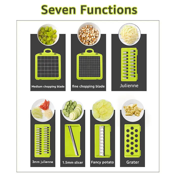Picador de Legumes Multifuncional Ralador Cortador Acessórios de Cozinha Fatiador Manual de Frutas Ralador de Batatas Fatiador de Queijo e Cebola