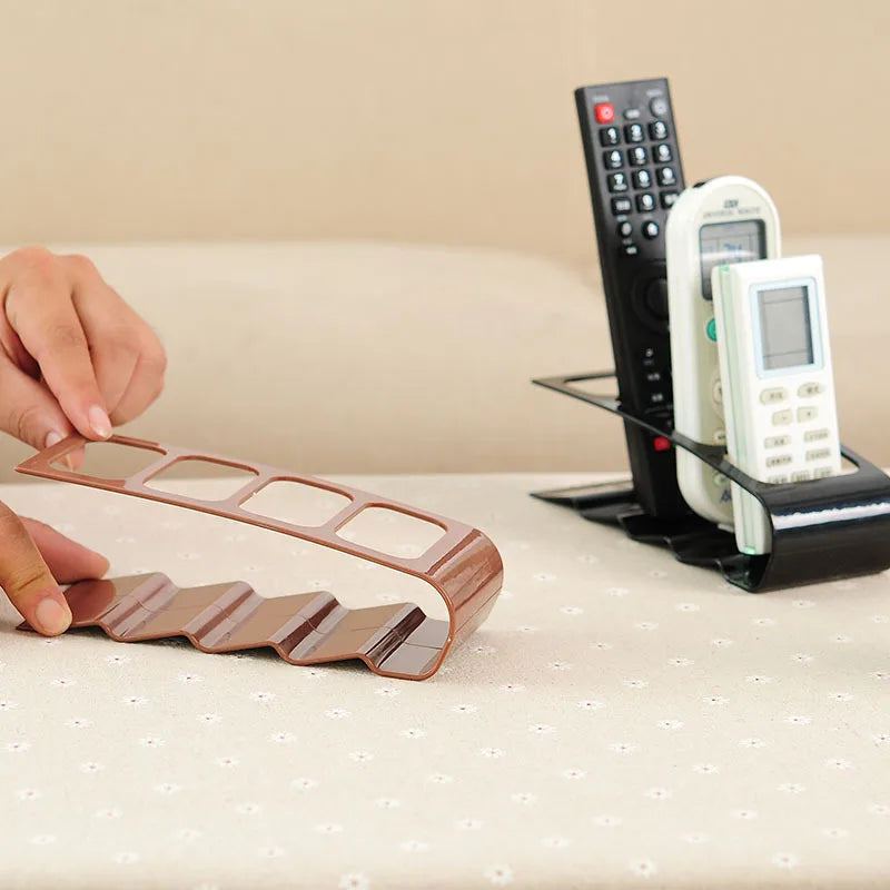 Organizador de Controle Remoto com Compartimentos, Suporte de Mesa Criativo em Plástico, Organizador de Mesa Multiuso