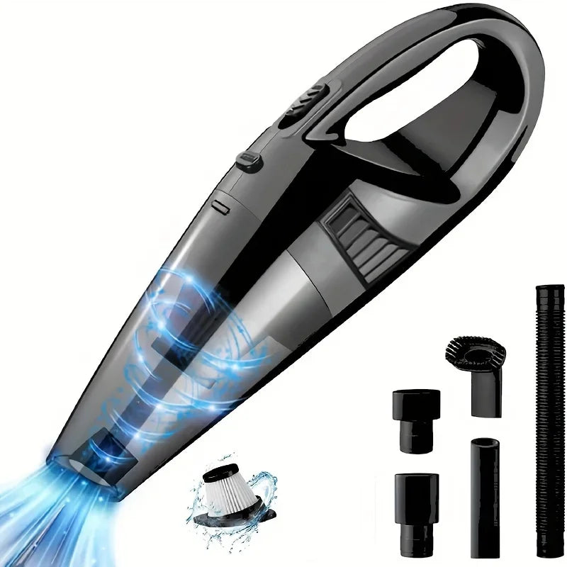 Aspirador de pó portátil de 12V, aspirador de pó portátil para carro com forte poder de sucção, mini aspirador de pó portátil para carro