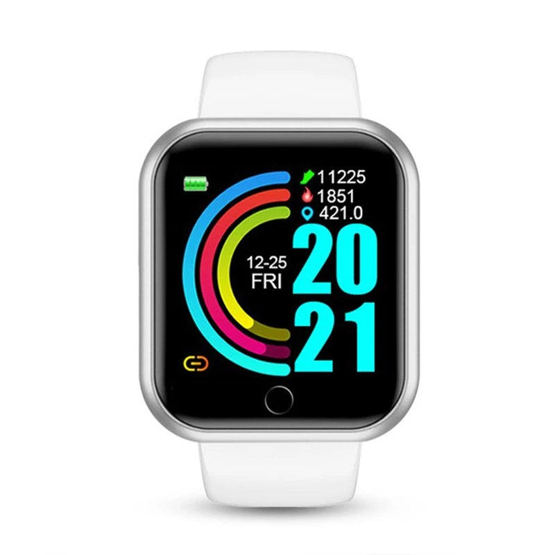 Relógio inteligente unissex com conexão Bluetooth, reprodutor de música para celular, pulseira esportiva para atividades físicas e monitoramento do sono.