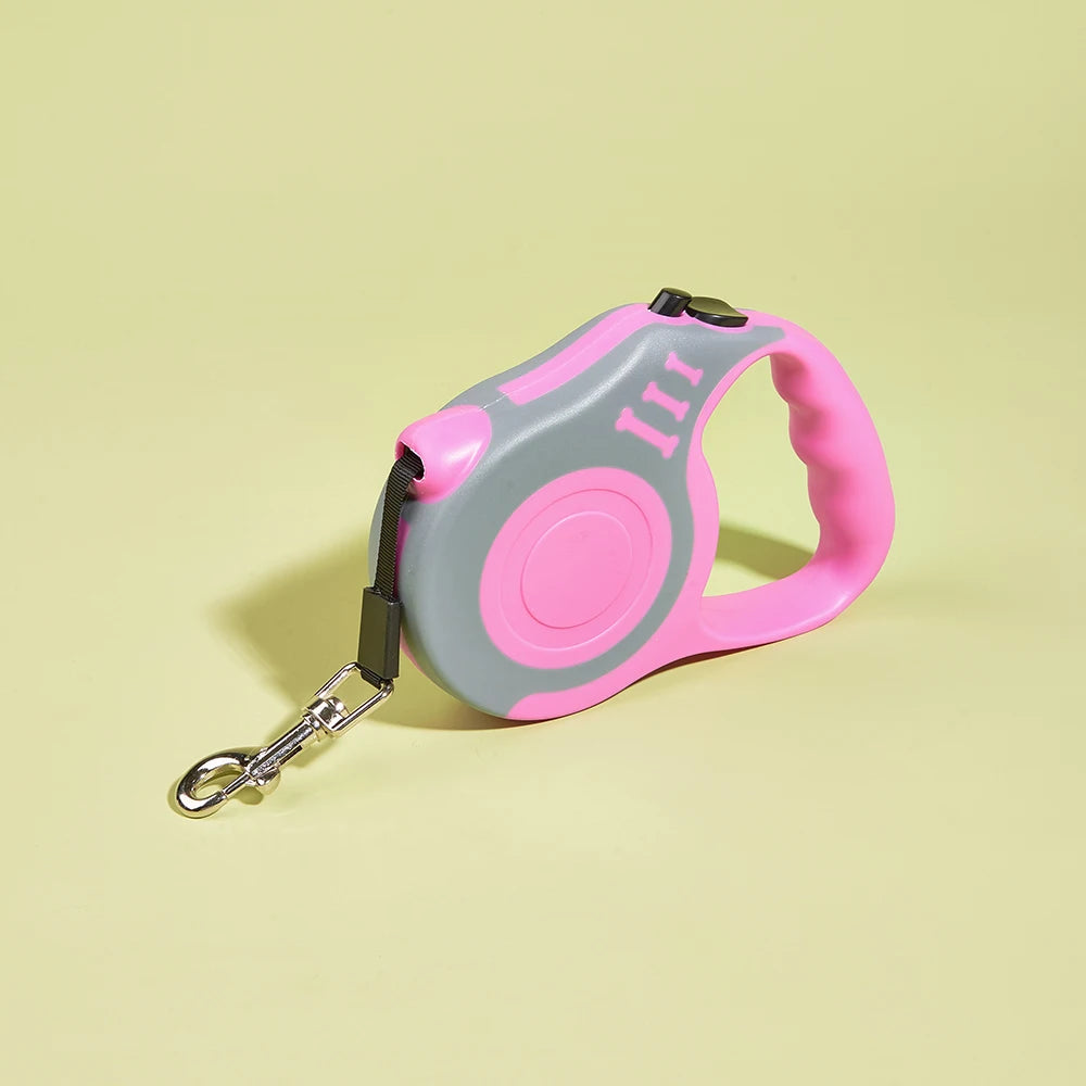 Guia de nylon resistente para cães e gatos de pequeno, médio e grande porte, com 3m e 5m de comprimento, retrátil automática e durável, da marca Yorkshire Pet Supplies.
