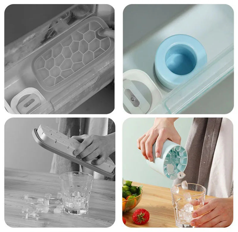 Forma de Gelo de Silicone Redonda para Gelo Caseiro de Verão, Ideal para Geladeira, Congelamento de Gelo e Uso Criativo em Bares
