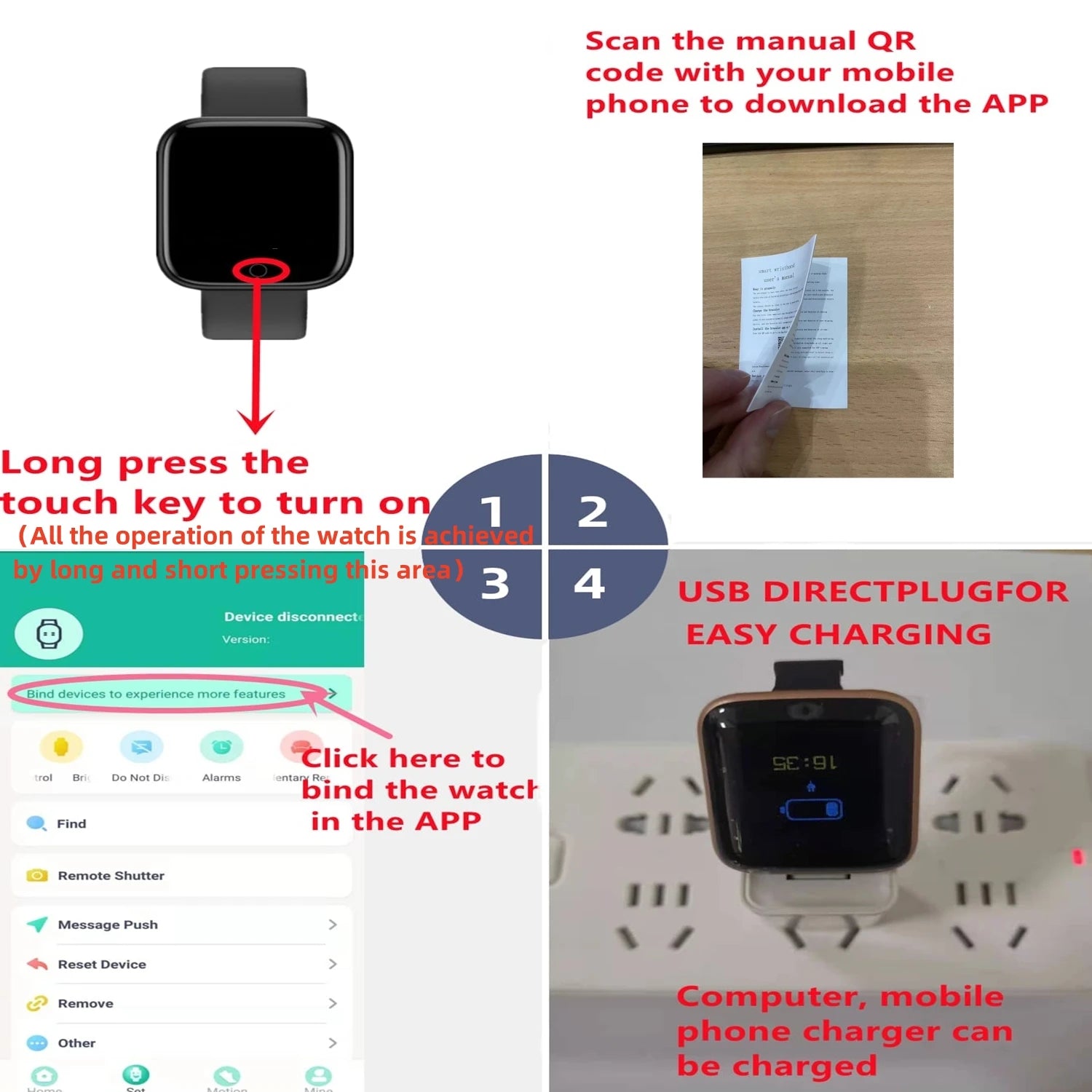 Relógio inteligente unissex com conexão Bluetooth, reprodutor de música para celular, pulseira esportiva para atividades físicas e monitoramento do sono.