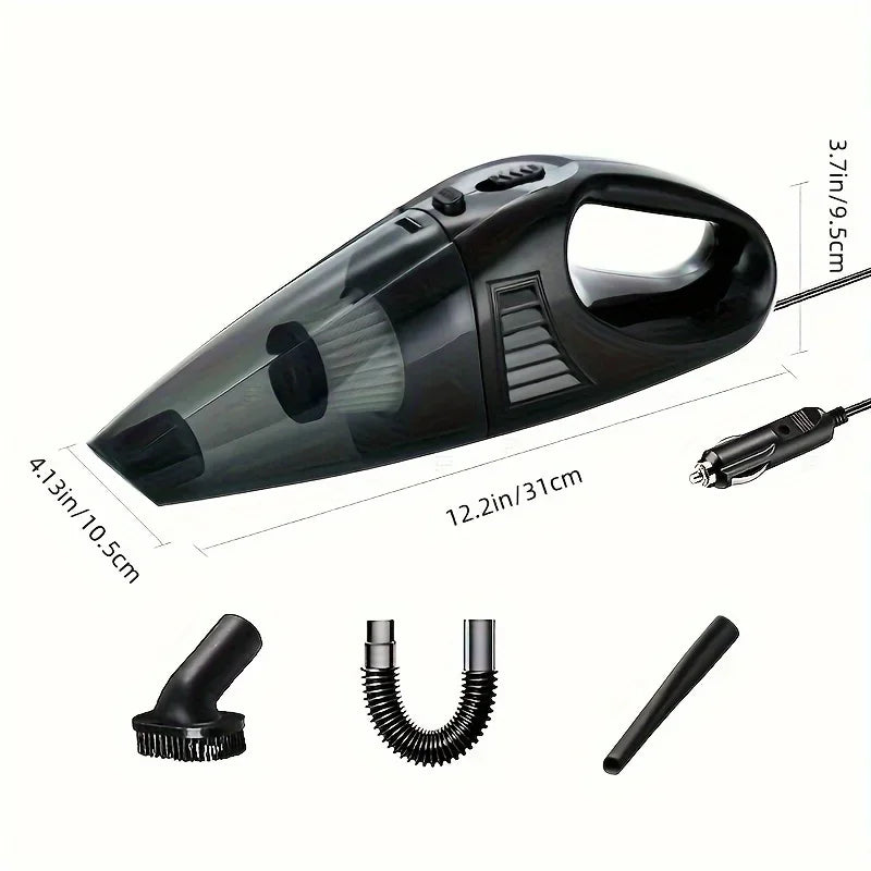 Aspirador de pó portátil de 12V, aspirador de pó portátil para carro com forte poder de sucção, mini aspirador de pó portátil para carro
