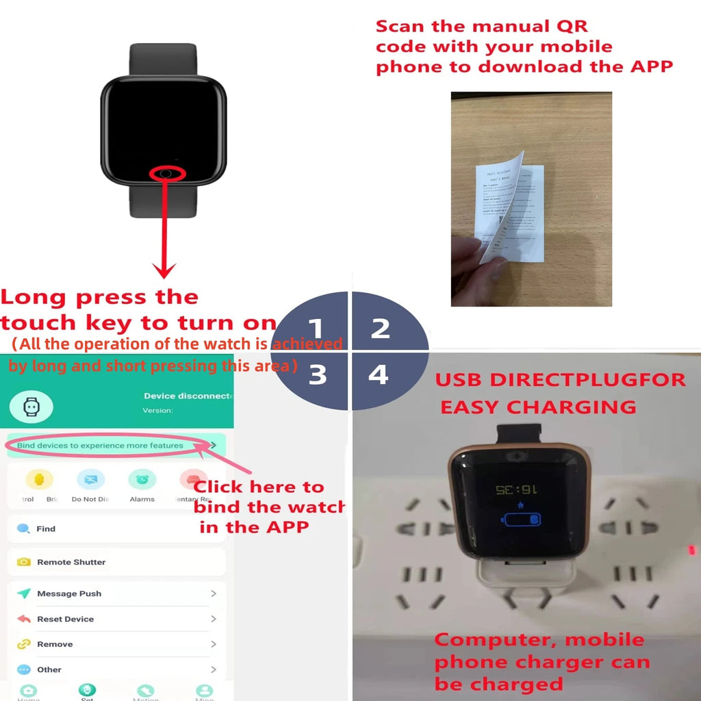 Smartwatch unissex com controle de música, Bluetooth, monitor de calorias e atividades físicas, rastreador de corrida e pulseira esportiva para Android e iOS.