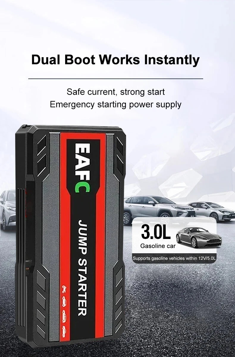 EAFC 2000A / 600A Carregador de Bateria Portátil para Carro, Auxiliar de Partida 12V para Motores a Diesel e Gasolina