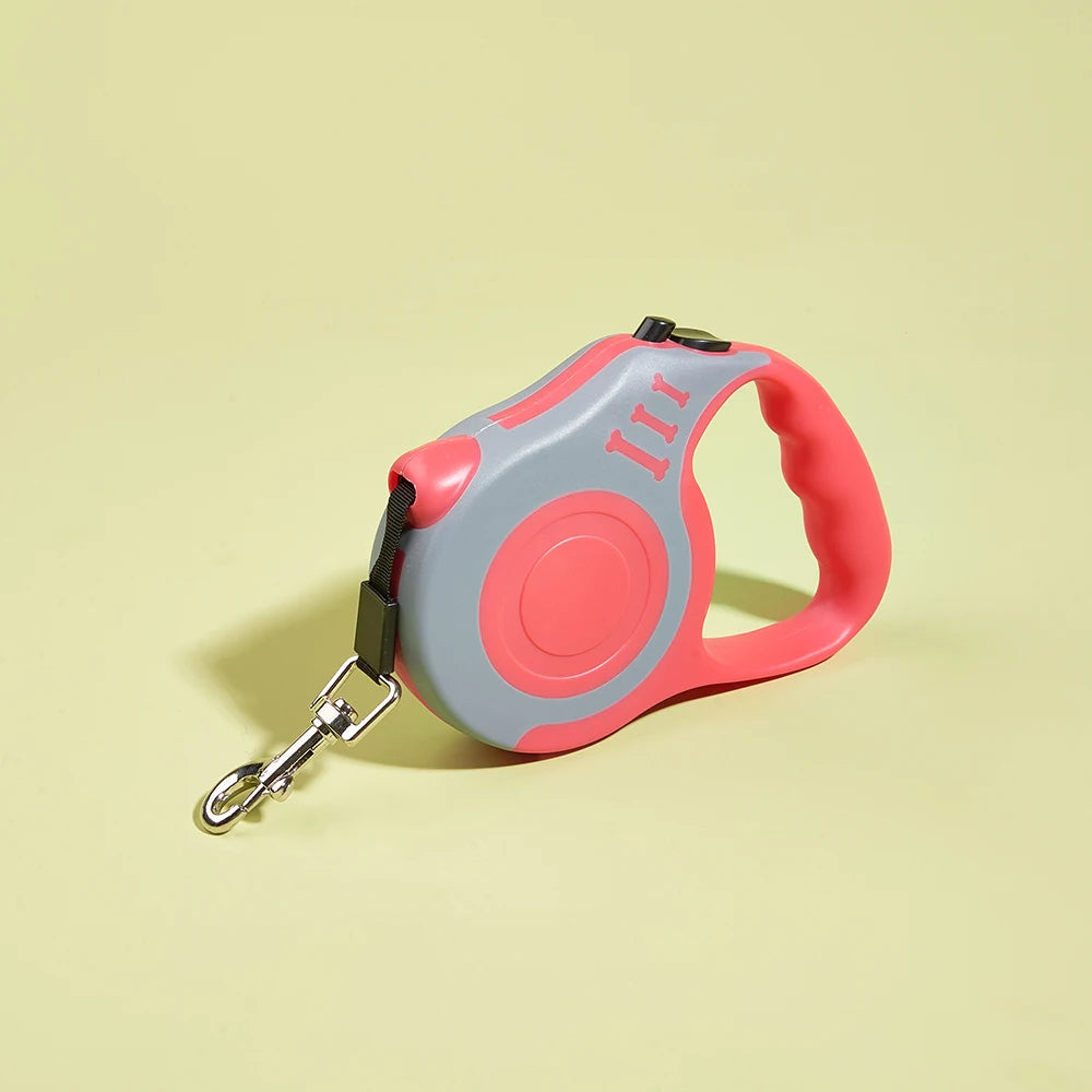 Guia de nylon resistente para cães e gatos de pequeno, médio e grande porte, com 3m e 5m de comprimento, retrátil automática e durável, da marca Yorkshire Pet Supplies.