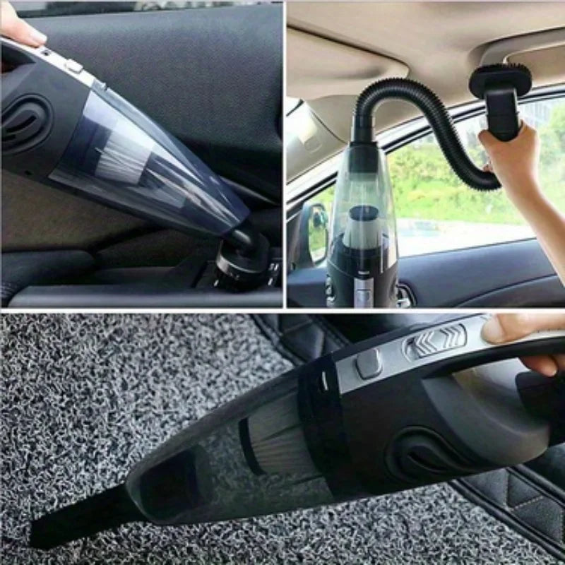 Aspirador de pó portátil de 12V, aspirador de pó portátil para carro com forte poder de sucção, mini aspirador de pó portátil para carro