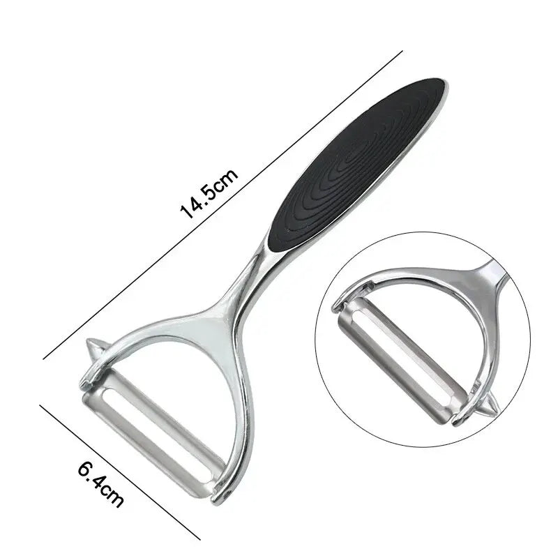 1 Descascador de Legumes em Aço Inoxidável, Descascador de Batatas, Ralador de Cenoura Multifuncional, Utensílios de Cozinha para Frutas, Acessórios de Cozinha Pelador