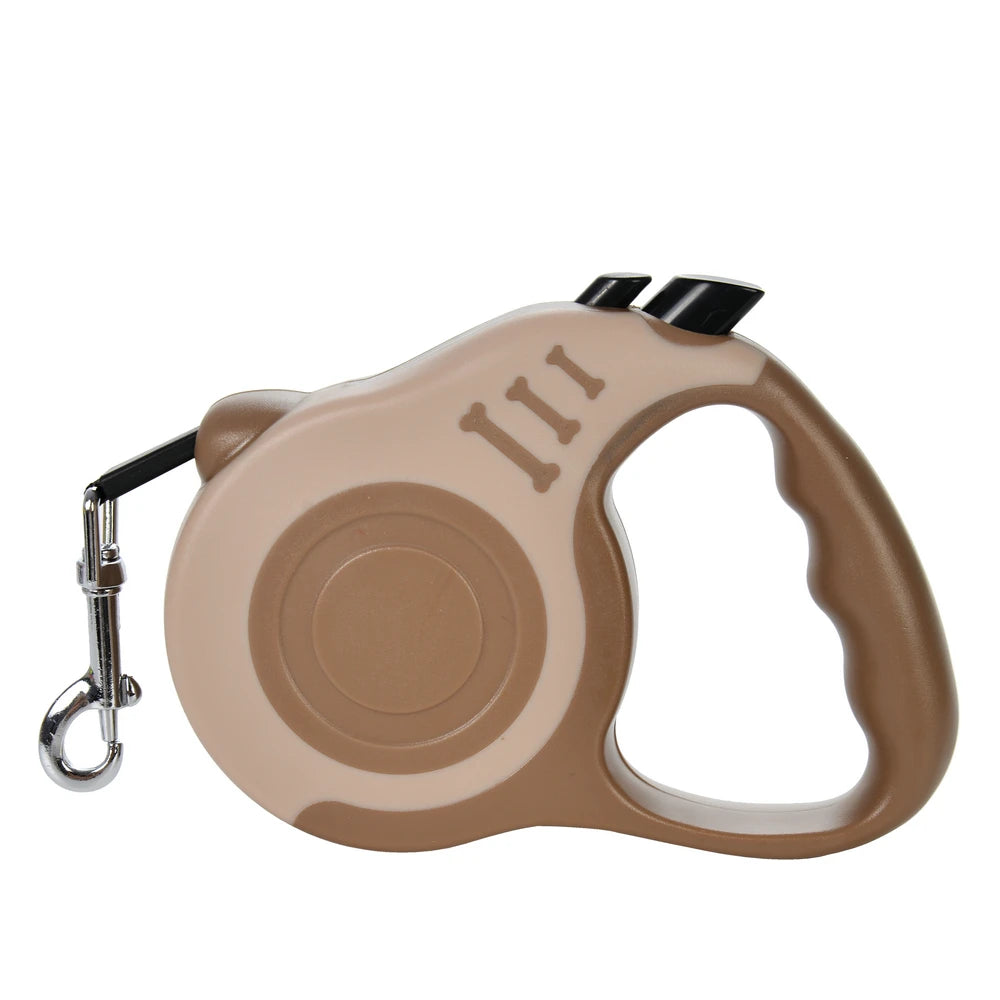 Guia de nylon resistente para cães e gatos de pequeno, médio e grande porte, com 3m e 5m de comprimento, retrátil automática e durável, da marca Yorkshire Pet Supplies.