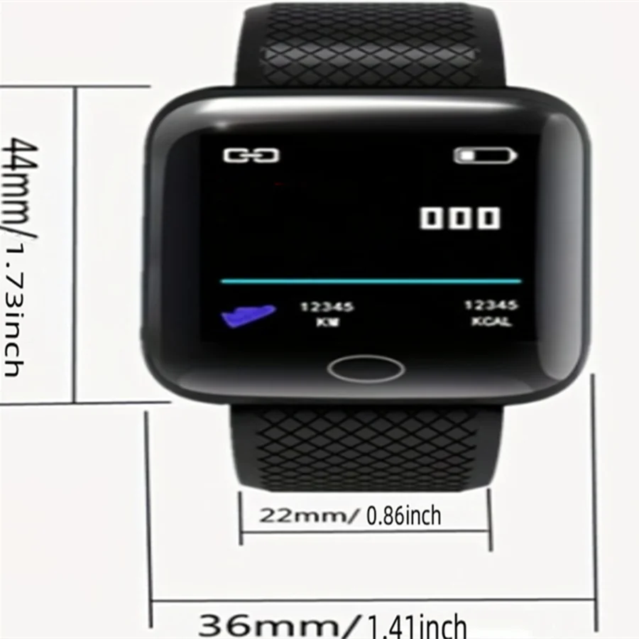 Smartwatch unissex com controle de música, Bluetooth, monitor de calorias e atividades físicas, rastreador de corrida e pulseira esportiva para Android e iOS.