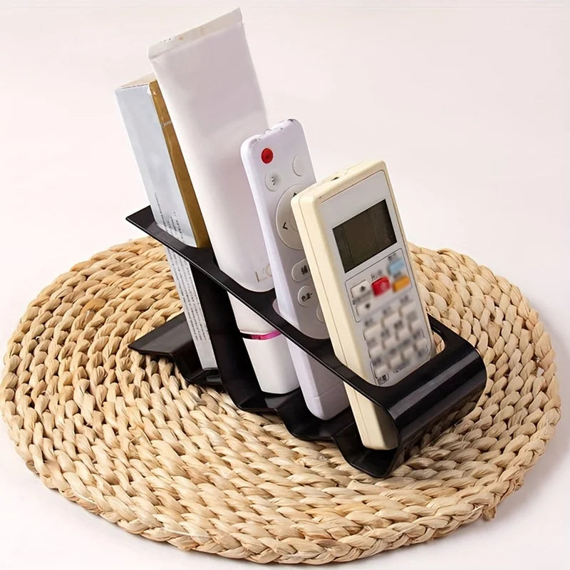 Organizador de Controle Remoto com Compartimentos, Suporte de Mesa Criativo em Plástico, Organizador de Mesa Multiuso