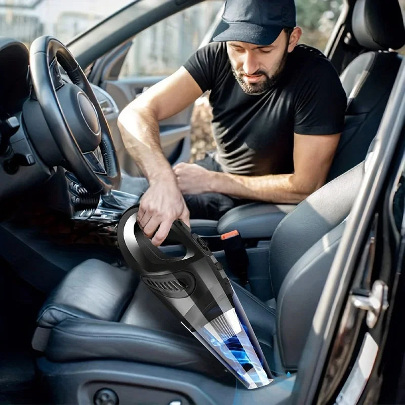 Aspirador de pó portátil de 12V, aspirador de pó portátil para carro com forte poder de sucção, mini aspirador de pó portátil para carro