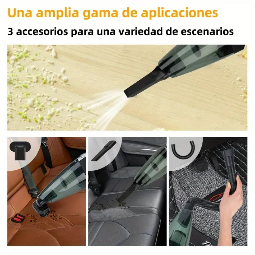 Aspirador de pó portátil de 12V, aspirador de pó portátil para carro com forte poder de sucção, mini aspirador de pó portátil para carro