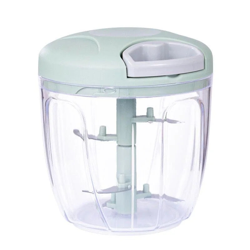 Moedor de carne manual de 500/900 ml, picador de alho, espremedor de alho giratório, triturador de alho, cortador de cebola e legumes, acessórios de cozinha.
