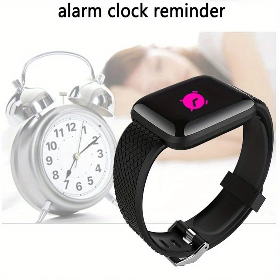 Relógio inteligente masculino e feminino, relógio de pulso inteligente com monitor de atividades físicas e mensagens, pulseira inteligente, presente de aniversário, relógio eletrônico para Android e iOS.
