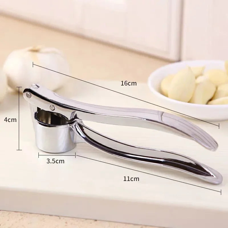 Utensílios de cozinha profissionais: Espremedor de alho de alta qualidade, triturador de alho, cabo liso, fácil de limpar, triturador de frutas e vegetais.
