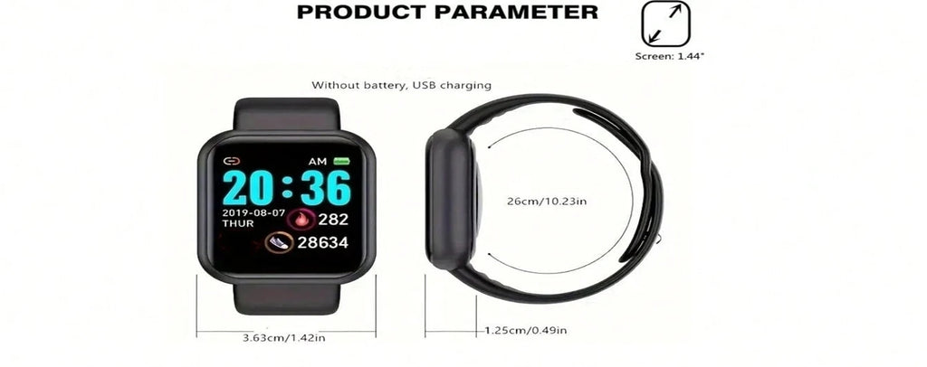 Smartwatch unissex com controle de música, Bluetooth, monitor de calorias e atividades físicas, rastreador de corrida e pulseira esportiva para Android e iOS.