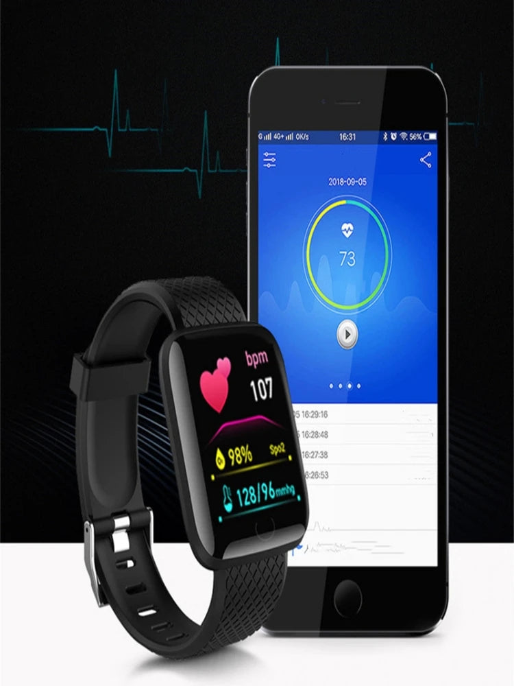 Relógio inteligente masculino e feminino, relógio de pulso inteligente com monitor de atividades físicas e mensagens, pulseira inteligente, presente de aniversário, relógio eletrônico para Android e iOS.