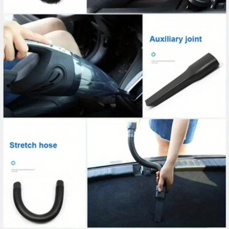 Aspirador de pó portátil de 12V, aspirador de pó portátil para carro com forte poder de sucção, mini aspirador de pó portátil para carro