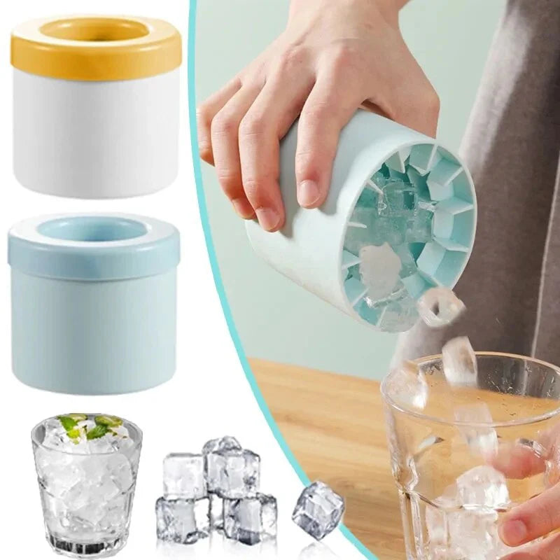 Forma de Gelo de Silicone Redonda para Gelo Caseiro de Verão, Ideal para Geladeira, Congelamento de Gelo e Uso Criativo em Bares