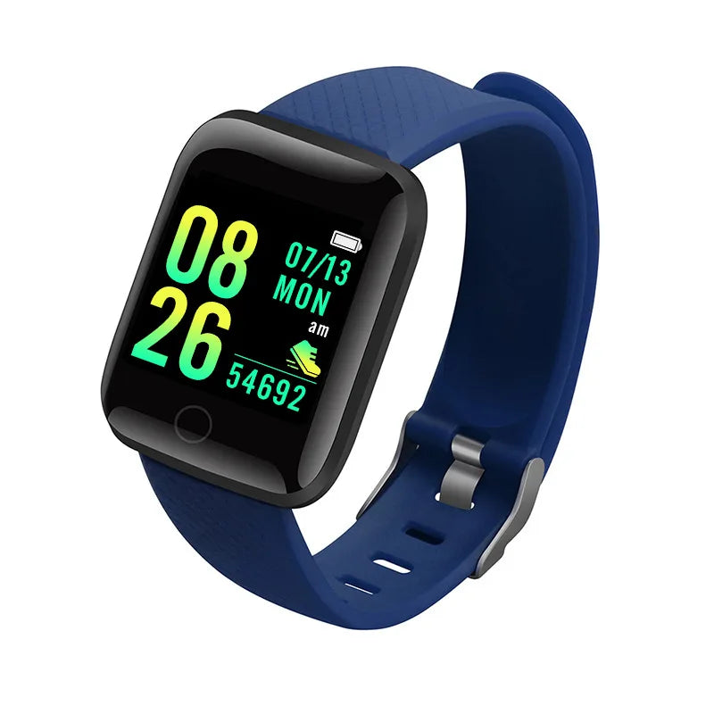 Relógio inteligente masculino e feminino, relógio de pulso inteligente com monitor de atividades físicas e mensagens, pulseira inteligente, presente de aniversário, relógio eletrônico para Android e iOS.