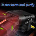 Aquecedor elétrico portátil para carro 12V/24V com função de aquecimento e resfriamento, 2 em 1, com rotação de 360 graus, desembaçador e aquecedor.