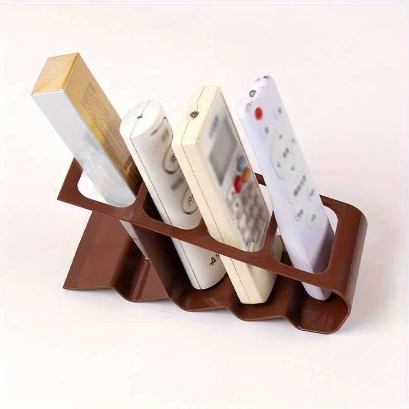 Organizador de Controle Remoto com Compartimentos, Suporte de Mesa Criativo em Plástico, Organizador de Mesa Multiuso
