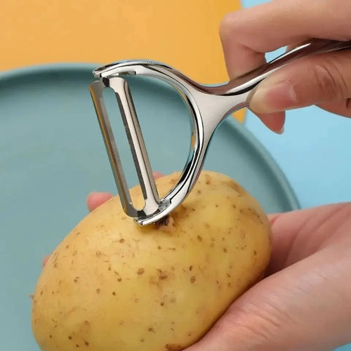 1 Descascador de Legumes em Aço Inoxidável, Descascador de Batatas, Ralador de Cenoura Multifuncional, Utensílios de Cozinha para Frutas, Acessórios de Cozinha Pelador