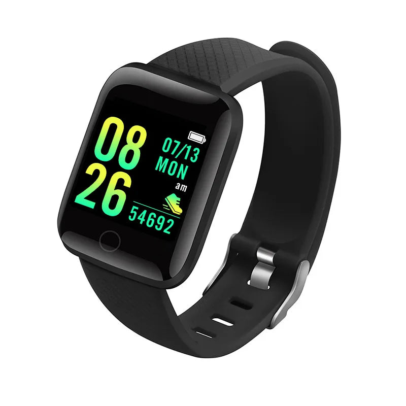 Relógio inteligente masculino e feminino, relógio de pulso inteligente com monitor de atividades físicas e mensagens, pulseira inteligente, presente de aniversário, relógio eletrônico para Android e iOS.
