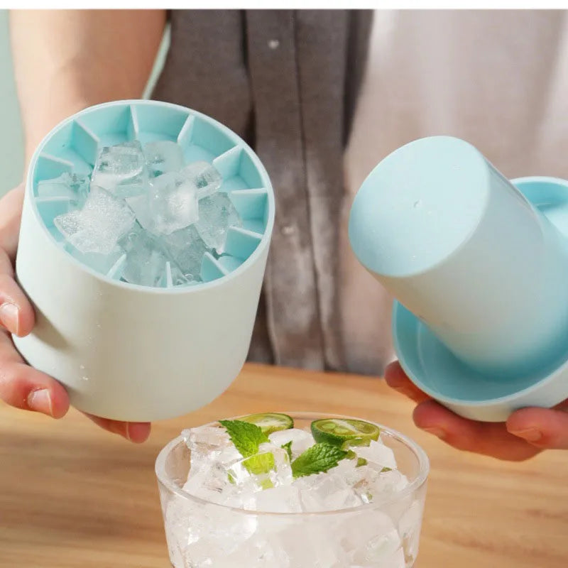 Forma de Gelo de Silicone Redonda para Gelo Caseiro de Verão, Ideal para Geladeira, Congelamento de Gelo e Uso Criativo em Bares