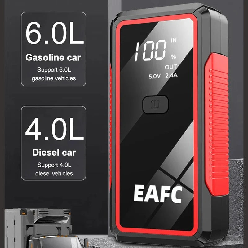 EAFC 2000A / 600A Carregador de Bateria Portátil para Carro, Auxiliar de Partida 12V para Motores a Diesel e Gasolina