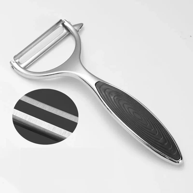 1 Descascador de Legumes em Aço Inoxidável, Descascador de Batatas, Ralador de Cenoura Multifuncional, Utensílios de Cozinha para Frutas, Acessórios de Cozinha Pelador