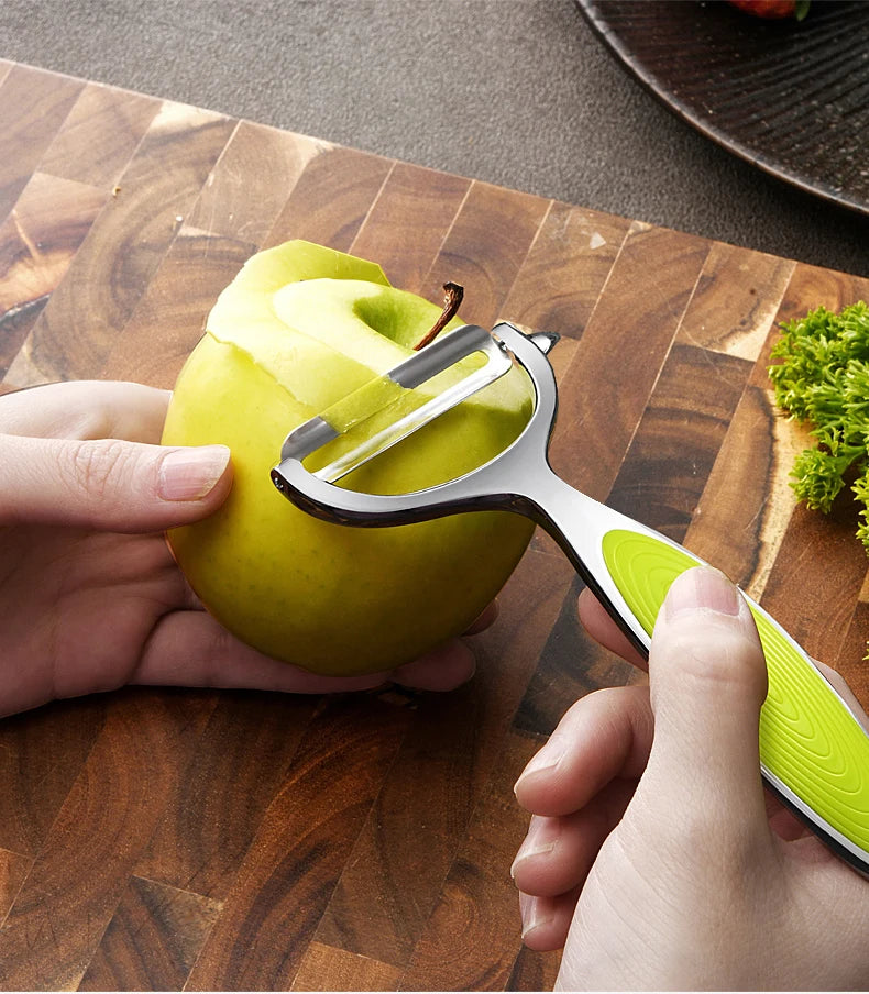 1 Descascador de Legumes em Aço Inoxidável, Descascador de Batatas, Ralador de Cenoura Multifuncional, Utensílios de Cozinha para Frutas, Acessórios de Cozinha Pelador
