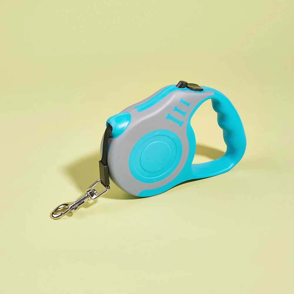 Guia de nylon resistente para cães e gatos de pequeno, médio e grande porte, com 3m e 5m de comprimento, retrátil automática e durável, da marca Yorkshire Pet Supplies.