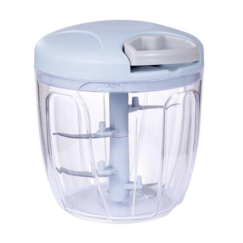 Moedor de carne manual de 500/900 ml, picador de alho, espremedor de alho giratório, triturador de alho, cortador de cebola e legumes, acessórios de cozinha.