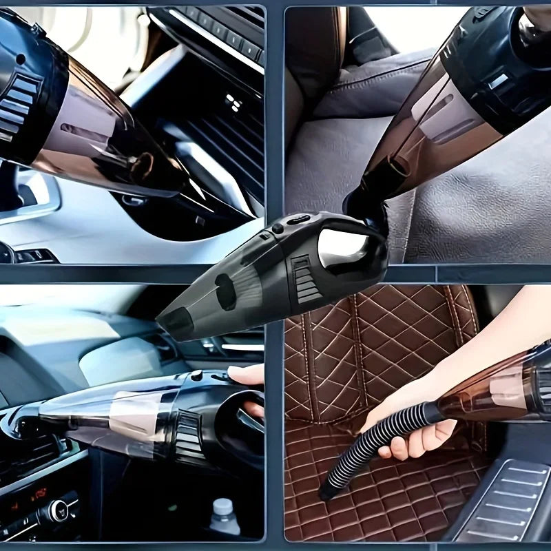 Aspirador de pó portátil de 12V, aspirador de pó portátil para carro com forte poder de sucção, mini aspirador de pó portátil para carro