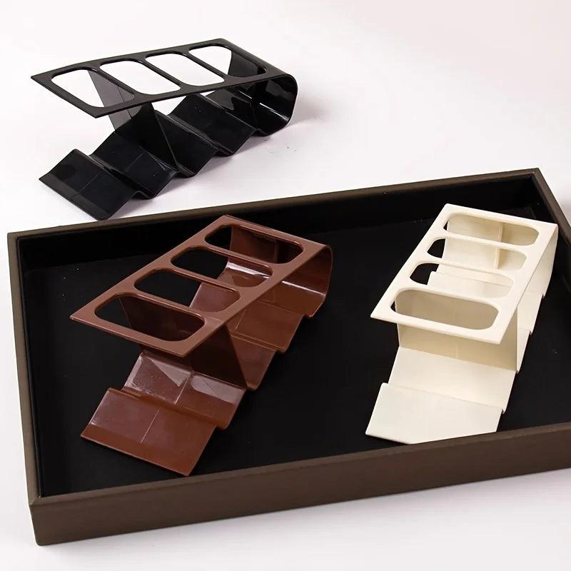 Organizador de Controle Remoto com Compartimentos, Suporte de Mesa Criativo em Plástico, Organizador de Mesa Multiuso