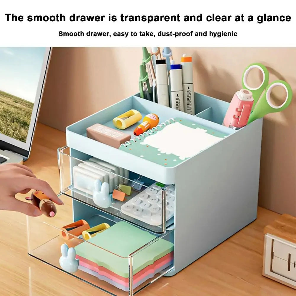 Organizador de mesa pequeno com gaveta, caixa organizadora para mesa de escritório, organizador de maquiagem, para cartões de visita/canetas/lápis/celular/artigos de papelaria