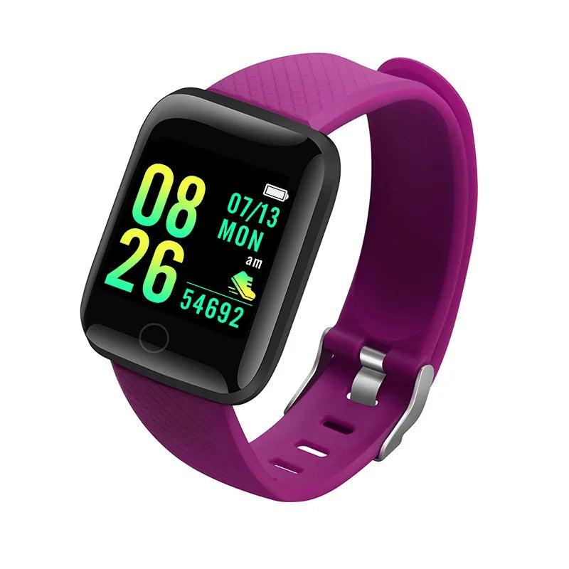 Relógio inteligente masculino e feminino, relógio de pulso inteligente com monitor de atividades físicas e mensagens, pulseira inteligente, presente de aniversário, relógio eletrônico para Android e iOS.