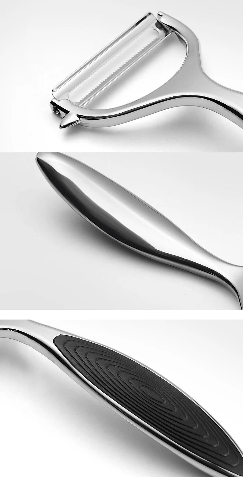 1 Descascador de Legumes em Aço Inoxidável, Descascador de Batatas, Ralador de Cenoura Multifuncional, Utensílios de Cozinha para Frutas, Acessórios de Cozinha Pelador
