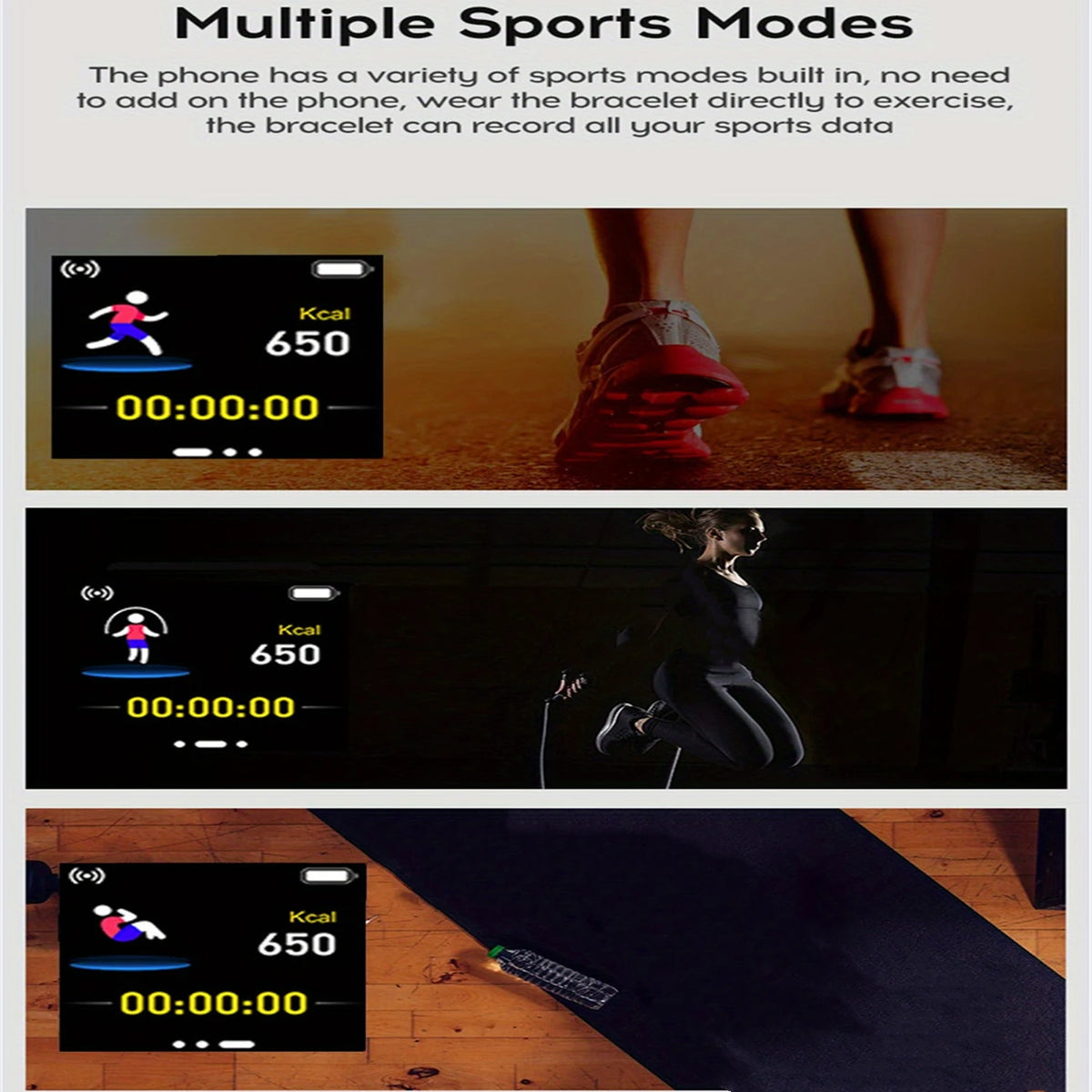 Smartwatch unissex com controle de música, Bluetooth, monitor de calorias e atividades físicas, rastreador de corrida e pulseira esportiva para Android e iOS.