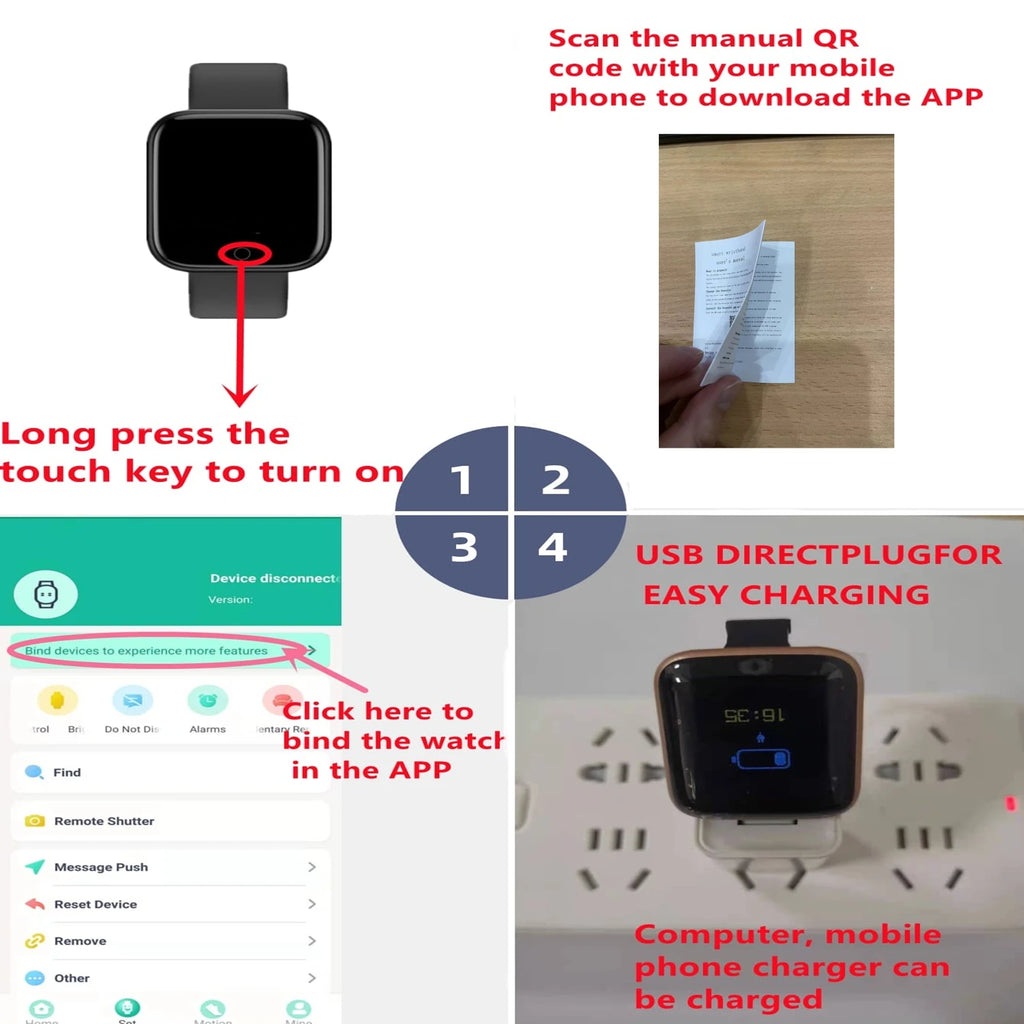 Relógio inteligente masculino e feminino, relógio de pulso inteligente com monitor de atividades físicas e mensagens, pulseira inteligente, presente de aniversário, relógio eletrônico para Android e iOS.